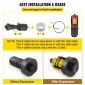 VEVOR Hydraulic Exhaust Pipe Expander, μέγεθος 4,1 έως 10,8 cm, 10 T πεντάλ αντλία περιλαμβάνεται με 4 μήτρες, 2 θήκες αποθήκευσης για χάλκινους σωλήνες αλουμινίου στην επισκευή αυτοκινήτων