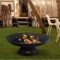 VEVOR Fire Pit Bowl, 30 ιντσών βαθύ στρογγυλό μπολ από χυτοσίδηρο, καύση ξύλου για εξωτερικά αίθρια, αυλές και κάμπινγκ, με βάση σχεδιασμένη για σταθερό μπολ και ραβδί καυσόξυλου, μαύρο