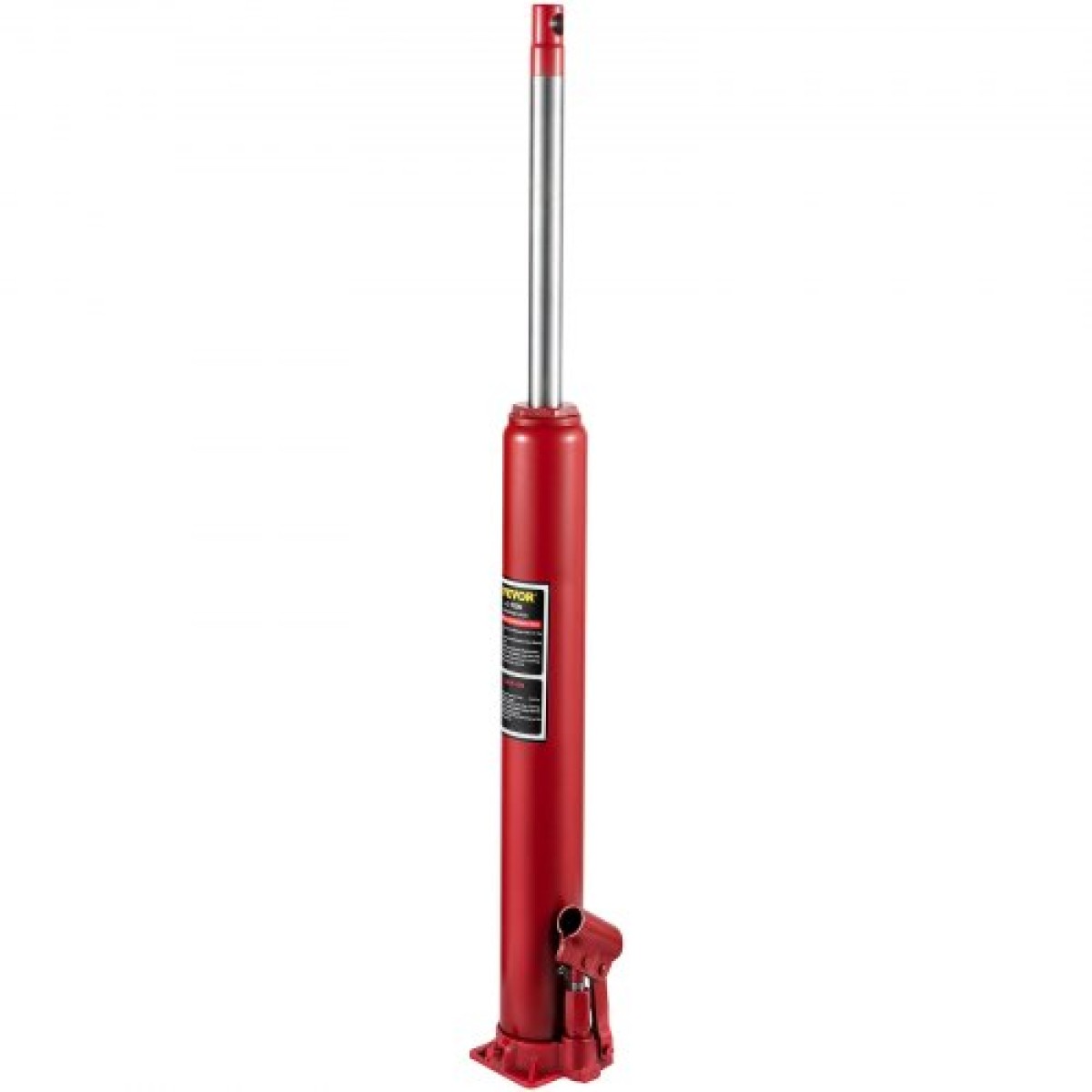 VEVOR Hydraulic Long Ram Jack, χωρητικότητα 4 Tons/8818 lbs, με μονοέμβολη αντλία και επίπεδη βάση, χειροκίνητος επιλογέας κερασιού με λαβή, για γερανούς γκαράζ/καταστήματος, ανυψωτικό κινητήρα, κόκκινο