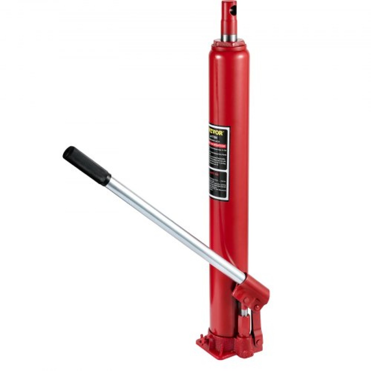 VEVOR Hydraulic Long Ram Jack, χωρητικότητα 4 Tons/8818 lbs, με μονοέμβολη αντλία και επίπεδη βάση, χειροκίνητος επιλογέας κερασιού με λαβή, για γερανούς γκαράζ/καταστήματος, ανυψωτικό κινητήρα, κόκκινο
