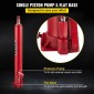 VEVOR Hydraulic Long Ram Jack, χωρητικότητα 4 Tons/8818 lbs, με μονοέμβολη αντλία και επίπεδη βάση, χειροκίνητος επιλογέας κερασιού με λαβή, για γερανούς γκαράζ/καταστήματος, ανυψωτικό κινητήρα, κόκκινο