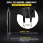 VEVOR Hydraulic Long Ram Jack, χωρητικότητας 3 Tons/6600 lbs, με μονοέμβολη αντλία και βάση Clevis, χειροκίνητος επιλογέας κερασιού με λαβή, για γερανούς γκαράζ/καταστήματος, ανυψωτικό κινητήρα, μαύρο