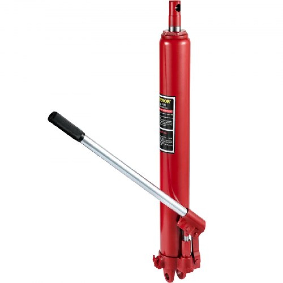 VEVOR Hydraulic Long Ram Jack, χωρητικότητα 8 Tons/17363 lbs, με μονοέμβολη αντλία και βάση Clevis, χειροκίνητος επιλογέας κερασιού με λαβή, για γερανούς γκαράζ/καταστήματος, ανυψωτικό κινητήρα, κόκκινο