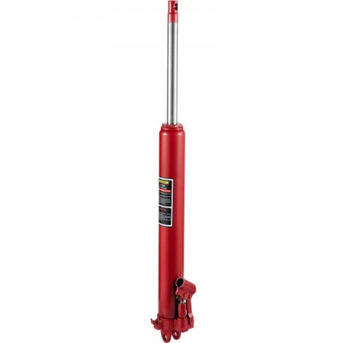 VEVOR Hydraulic Long Ram Jack, χωρητικότητας 3 Tons/6600 lbs, με μονοέμβολη αντλία και βάση Clevis, χειροκίνητος επιλογέας κερασιού με λαβή, για γερανούς γκαράζ/καταστήματος, ανυψωτικό κινητήρα, κόκκινο
