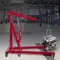 VEVOR Hydraulic Long Ram Jack, χωρητικότητας 3 Tons/6600 lbs, με μονοέμβολη αντλία και βάση Clevis, χειροκίνητος επιλογέας κερασιού με λαβή, για γερανούς γκαράζ/καταστήματος, ανυψωτικό κινητήρα, κόκκινο