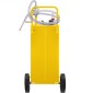 VEVOR 30 Gallon Fuel Caddy, Gas Storage Tank & 4 Wheels, with Manuel Transfer Pump, βενζινοδοχείο καυσίμου ντίζελ για αυτοκίνητα, χορτοκοπτικά, ATV, σκάφη, Περισσότερα, κίτρινο