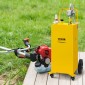 VEVOR 30 Gallon Fuel Caddy, Gas Storage Tank & 4 Wheels, with Manuel Transfer Pump, βενζινοδοχείο καυσίμου ντίζελ για αυτοκίνητα, χορτοκοπτικά, ATV, σκάφη, Περισσότερα, κίτρινο