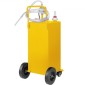 VEVOR 30 Gallon Fuel Caddy, Gas Storage Tank & 4 Wheels, with Manuel Transfer Pump, βενζινοδοχείο καυσίμου ντίζελ για αυτοκίνητα, χορτοκοπτικά, ATV, σκάφη, Περισσότερα, κίτρινο
