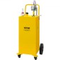 VEVOR 30 Gallon Fuel Caddy, Gas Storage Tank & 4 Wheels, with Manuel Transfer Pump, βενζινοδοχείο καυσίμου ντίζελ για αυτοκίνητα, χορτοκοπτικά, ATV, σκάφη, Περισσότερα, κίτρινο