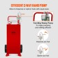 VEVOR 30 Gallon Fuel Caddy, Fuel Storage Tank σε 2 τροχούς, Φορητό Gas Caddy με Manuel Transfer Pump, βενζίνη ντίζελ δοχείο καυσίμου για αυτοκίνητα, χορτοκοπτικά, ATV, σκάφη, Περισσότερα, κόκκινο