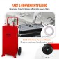 VEVOR 30 Gallon Fuel Caddy, Fuel Storage Tank σε 2 τροχούς, Φορητό Gas Caddy με Manuel Transfer Pump, βενζίνη ντίζελ δοχείο καυσίμου για αυτοκίνητα, χορτοκοπτικά, ATV, σκάφη, Περισσότερα, κόκκινο
