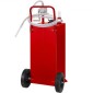VEVOR 30 Gallon Fuel Caddy, Fuel Storage Tank σε 2 τροχούς, Φορητό Gas Caddy με Manuel Transfer Pump, βενζίνη ντίζελ δοχείο καυσίμου για αυτοκίνητα, χορτοκοπτικά, ATV, σκάφη, Περισσότερα, κόκκινο