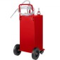 VEVOR 30 Gallon Fuel Caddy, Gas Storage Tank & 4 Wheels, with Manuel Transfer Pump, βενζινοδοχείο καυσίμου ντίζελ για αυτοκίνητα, χορτοκοπτικά, ATV, σκάφη, Περισσότερα, κόκκινο
