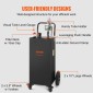 VEVOR 30 Gallon Fuel Caddy, Gas Storage Tank & 4 Wheels, with Manuel Transfer Pump, βενζινοδοχείο καυσίμου ντίζελ για αυτοκίνητα, χορτοκοπτικά, ATV, σκάφη, Περισσότερα, Μαύρο