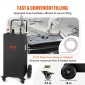 VEVOR 30 Gallon Fuel Caddy, Gas Storage Tank & 4 Wheels, with Manuel Transfer Pump, βενζινοδοχείο καυσίμου ντίζελ για αυτοκίνητα, χορτοκοπτικά, ATV, σκάφη, Περισσότερα, Μαύρο