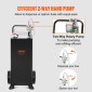 VEVOR 30 Gallon Caddy, Δεξαμενή αποθήκευσης καυσίμου με ρόδες, φορητό δοχείο καυσίμου με αντλία μεταφοράς Manuel, δοχείο καυσίμου βενζίνης ντίζελ για αυτοκίνητα, χορτοκοπτικά, ATV, σκάφη, Περισσότερα, Μαύρο