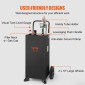 VEVOR 30 Gallon Caddy, Δεξαμενή αποθήκευσης καυσίμου με ρόδες, φορητό δοχείο καυσίμου με αντλία μεταφοράς Manuel, δοχείο καυσίμου βενζίνης ντίζελ για αυτοκίνητα, χορτοκοπτικά, ATV, σκάφη, Περισσότερα, Μαύρο