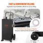 VEVOR 30 Gallon Caddy, Δεξαμενή αποθήκευσης καυσίμου με ρόδες, φορητό δοχείο καυσίμου με αντλία μεταφοράς Manuel, δοχείο καυσίμου βενζίνης ντίζελ για αυτοκίνητα, χορτοκοπτικά, ATV, σκάφη, Περισσότερα, Μαύρο
