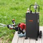 VEVOR 30 Gallon Caddy, Δεξαμενή αποθήκευσης καυσίμου με ρόδες, φορητό δοχείο καυσίμου με αντλία μεταφοράς Manuel, δοχείο καυσίμου βενζίνης ντίζελ για αυτοκίνητα, χορτοκοπτικά, ATV, σκάφη, Περισσότερα, Μαύρο