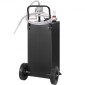 VEVOR 30 Gallon Caddy, Δεξαμενή αποθήκευσης καυσίμου με ρόδες, φορητό δοχείο καυσίμου με αντλία μεταφοράς Manuel, δοχείο καυσίμου βενζίνης ντίζελ για αυτοκίνητα, χορτοκοπτικά, ATV, σκάφη, Περισσότερα, Μαύρο