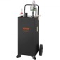 VEVOR 30 Gallon Caddy, Δεξαμενή αποθήκευσης καυσίμου με ρόδες, φορητό δοχείο καυσίμου με αντλία μεταφοράς Manuel, δοχείο καυσίμου βενζίνης ντίζελ για αυτοκίνητα, χορτοκοπτικά, ATV, σκάφη, Περισσότερα, Μαύρο