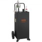 VEVOR 30 Gallon Caddy, Δεξαμενή αποθήκευσης καυσίμου με ρόδες, φορητό δοχείο καυσίμου με αντλία μεταφοράς Manuel, δοχείο καυσίμου βενζίνης ντίζελ για αυτοκίνητα, χορτοκοπτικά, ATV, σκάφη, Περισσότερα, Μαύρο