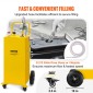 VEVOR Fuel Caddy, 35 Gallon, Δεξαμενή αποθήκευσης αερίου σε 4 τροχούς, με Manuel Transfer Pump, Δοχείο καυσίμου βενζίνης ντίζελ για αυτοκίνητα, χορτοκοπτικά, ATV, σκάφη, Περισσότερα, κίτρινο