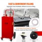 VEVOR Fuel Caddy, 132,49 λίτρα, δοχείο αποθήκευσης αερίου σε 4 τροχούς, με αντλία μεταφοράς Manuel, δοχείο καυσίμου βενζίνης για αυτοκίνητα, χορτοκοπτικά, ATV, σκάφη, Περισσότερα, κόκκινο