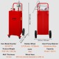 VEVOR Fuel Caddy, 132,49 λίτρα, δοχείο αποθήκευσης αερίου σε 4 τροχούς, με αντλία μεταφοράς Manuel, δοχείο καυσίμου βενζίνης για αυτοκίνητα, χορτοκοπτικά, ATV, σκάφη, Περισσότερα, κόκκινο