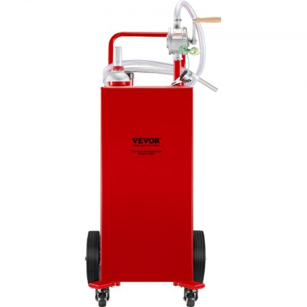 VEVOR Fuel Caddy, 132,49 λίτρα, δοχείο αποθήκευσης αερίου σε 4 τροχούς, με αντλία μεταφοράς Manuel, δοχείο καυσίμου βενζίνης για αυτοκίνητα, χορτοκοπτικά, ATV, σκάφη, Περισσότερα, κόκκινο