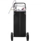 VEVOR Fuel Caddy, 35 Gallon, Δεξαμενή αποθήκευσης αερίου σε 4 τροχούς, με αντλία χειροκίνητης μεταφοράς, δοχείο καυσίμου βενζίνης ντίζελ για αυτοκίνητα, χορτοκοπτικά, ATV, σκάφη, Περισσότερα, Μαύρο
