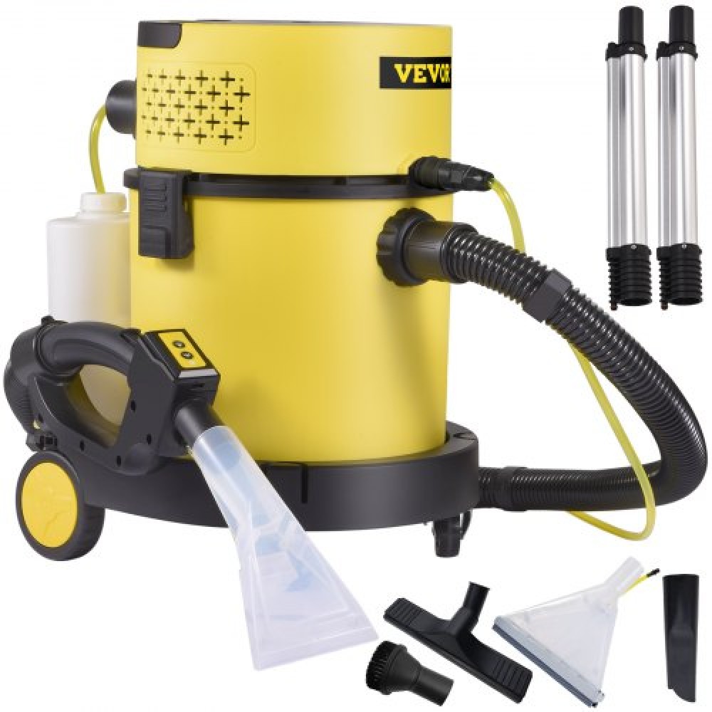 VEVOR Wet Dry Vacuum Cleaner, 20,1 L 2 Peak HP, 4-in-1 Portable Shop Vacuum with/ Blow & Spray Function, Remote Control, HEPA & Sponge Filtration, 5 Brush for Home, Car