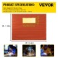 Κουρτίνα συγκόλλησης VEVOR, 6' x 8', Σήτα συγκόλλησης με μεταλλικό σκελετό & 4 ρόδες, πυρίμαχο υαλοβάμβακα με διάφανο παράθυρο, για εργαστήριο, Βιομηχανικός χώρος, κόκκινο
