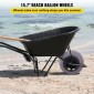 VEVOR Beach Balloon Wheels, Ανταλλακτικά ελαστικά άμμου 16", TPU Cart ελαστικά για Kayak Dolly, Canoe Cart και Buggy με δωρεάν αντλία αέρα, 2-συσκευασία