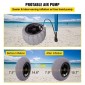 VEVOR Beach Balloon Wheels, Ανταλλακτικά ελαστικά άμμου 16", TPU Cart ελαστικά για Kayak Dolly, Canoe Cart και Buggy με δωρεάν αντλία αέρα, 2-συσκευασία