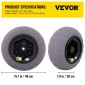 VEVOR Beach Balloon Wheels, Ανταλλακτικά ελαστικά άμμου 16", TPU Cart ελαστικά για Kayak Dolly, Canoe Cart και Buggy με δωρεάν αντλία αέρα, 2-συσκευασία