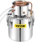 VEVOR Alcohol Still, 50L από ανοξείδωτο ατσάλι Νερό Οινοπνευματοποιητής Distiller με Συμπυκνωτή, 13,2Gal Boiler Wine Making with Copper Tube, Home Brewing Kit με ενσωματωμένο θερμόμετρο για DIY Whisky Wine Brandy, Sil