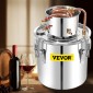 VEVOR Alcohol Still, 50L από ανοξείδωτο ατσάλι Νερό Οινοπνευματοποιητής Distiller με Συμπυκνωτή, 13,2Gal Boiler Wine Making with Copper Tube, Home Brewing Kit με ενσωματωμένο θερμόμετρο για DIY Whisky Wine Brandy, Sil