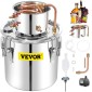 VEVOR Alcohol Still, 50L από ανοξείδωτο ατσάλι Νερό Οινοπνευματοποιητής Distiller με Συμπυκνωτή, 13,2Gal Boiler Wine Making with Copper Tube, Home Brewing Kit με ενσωματωμένο θερμόμετρο για DIY Whisky Wine Brandy, Sil