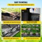 VEVOR Garden Weed Barrier Fabric, 197 g/m² Heavy Duty Landscape Fabric, 120 cm x 3048 cm Weed Block Control for Garden Ground Cover, Υφαντό ύφασμα γεωύφασμα για εξωραϊσμό, κηπουρική, υπόστρωμα, μαύρο