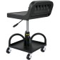 Σκαμπό VEVOR Rolling Garage, χωρητικότητα 300LBS/136 kg, Ρυθμιζόμενο ύψος από 15,7 in/40 cm έως 20,5 in/52,1 cm, Μηχανικό κάθισμα με περιστρεφόμενους τροχούς 360 μοιρών και δίσκο εργαλείων, για συνεργείο, συνεργείο αυτοκινήτων, Μαύρο