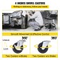 Σκαμπό VEVOR Rolling Garage, χωρητικότητα 300LBS/136 kg, Ρυθμιζόμενο ύψος από 15,7 in/40 cm έως 20,5 in/52,1 cm, Μηχανικό κάθισμα με περιστρεφόμενους τροχούς 360 μοιρών και δίσκο εργαλείων, για συνεργείο, συνεργείο αυτοκινήτων, Μαύρο