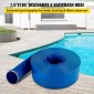 Εύκαμπτος σωλήνας εκκένωσης VEVOR, 38 mm x 32 m, Επίπεδος εύκαμπτος σωλήνας από ύφασμα PVC, σωλήνας αποστράγγισης βαρέως τύπου backwash με σφιγκτήρες, ανθεκτικός στις καιρικές συνθήκες και ανθεκτικός στη διάρρηξη, Ιδανικός για πισίνα και μεταφορά νερού, μ