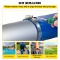Εύκαμπτος σωλήνας εκκένωσης VEVOR, 38 mm x 32 m, Επίπεδος εύκαμπτος σωλήνας από ύφασμα PVC, σωλήνας αποστράγγισης βαρέως τύπου backwash με σφιγκτήρες, ανθεκτικός στις καιρικές συνθήκες και ανθεκτικός στη διάρρηξη, Ιδανικός για πισίνα και μεταφορά νερού, μ