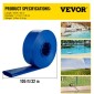 Εύκαμπτος σωλήνας εκκένωσης VEVOR, 38 mm x 32 m, Επίπεδος εύκαμπτος σωλήνας από ύφασμα PVC, σωλήνας αποστράγγισης βαρέως τύπου backwash με σφιγκτήρες, ανθεκτικός στις καιρικές συνθήκες και ανθεκτικός στη διάρρηξη, Ιδανικός για πισίνα και μεταφορά νερού, μ