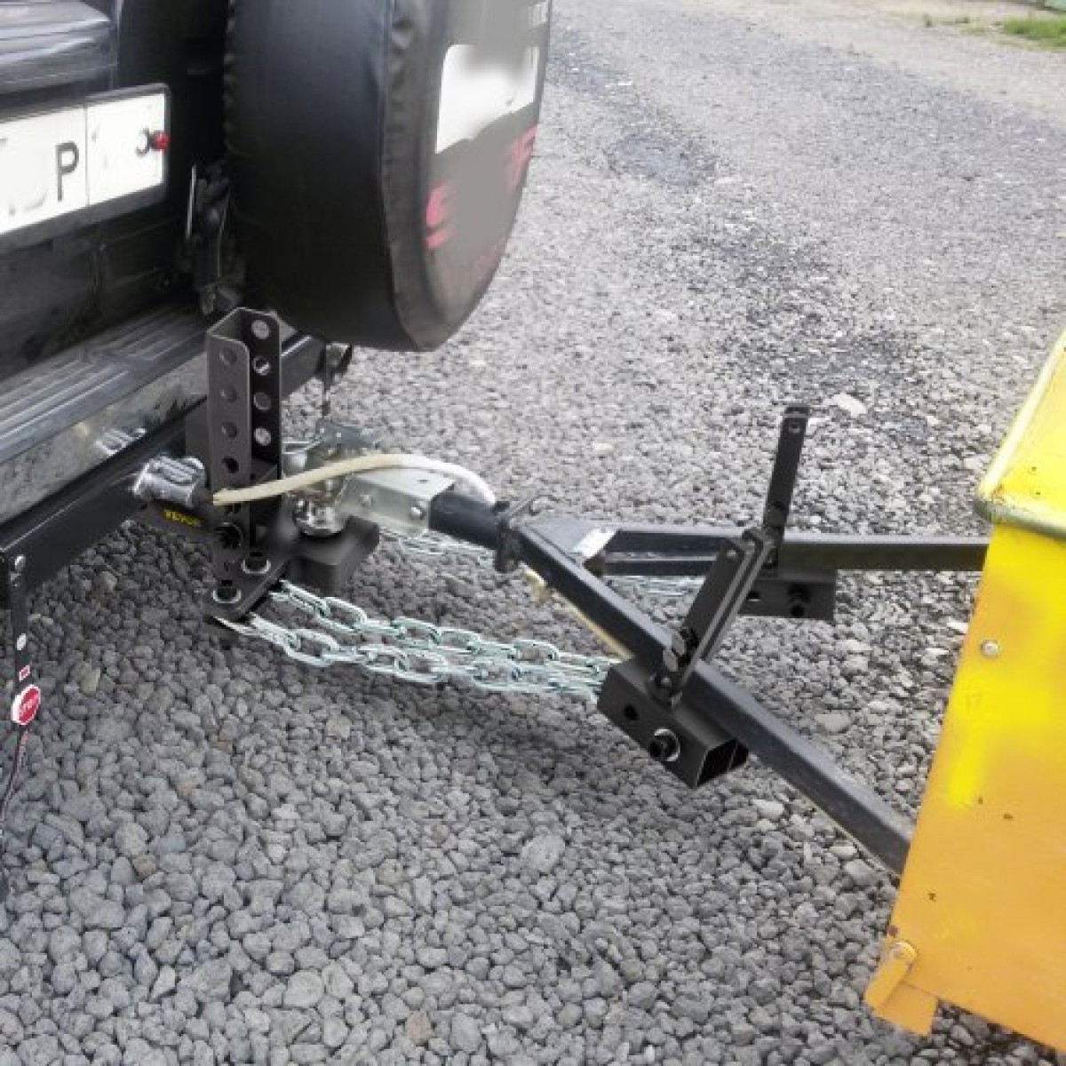 Κοτσαδόρος κατανομής βάρους VEVOR, κοτσαδόρος 1000 lb Tongue Capacity Load Load με έλεγχο ταλάντωσης, 2" μπάλα & 4" Drop/Rise & 4 αλυσίδες & γενικός βραχίονας πλαισίου, ρυμούλκηση τρέιλερ χωρίς αναπήδηση