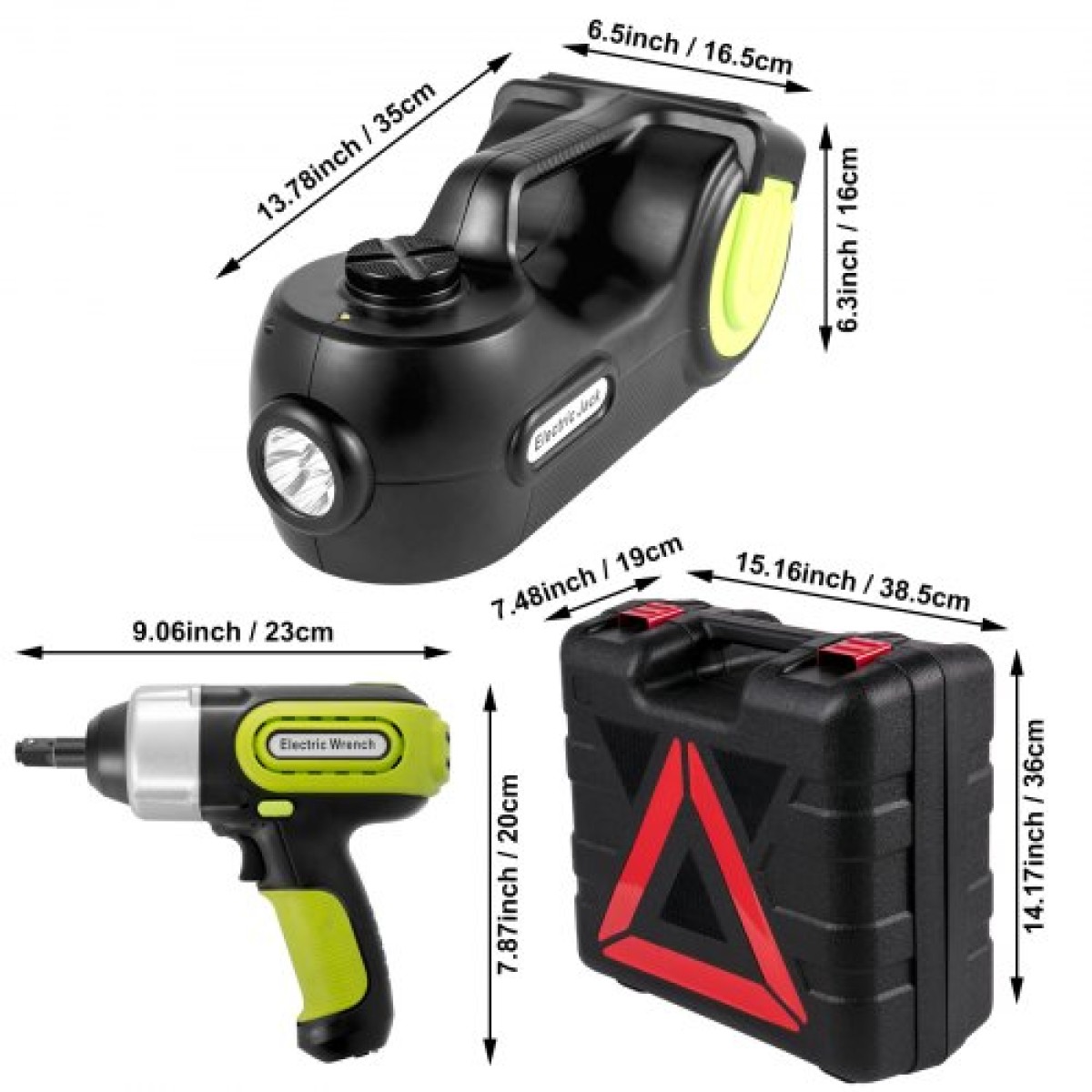 VEVOR Electric Car Jack Jack 5 Ton Car Hydraulic, Ηλεκτρικό Jack δαπέδου με ηλεκτρικό κρουστικό κλειδί, LED Light Hydraulic Jack Car Repair tool, 155-530mm Range Lifting for SUV MPV Sedan Truck Repair