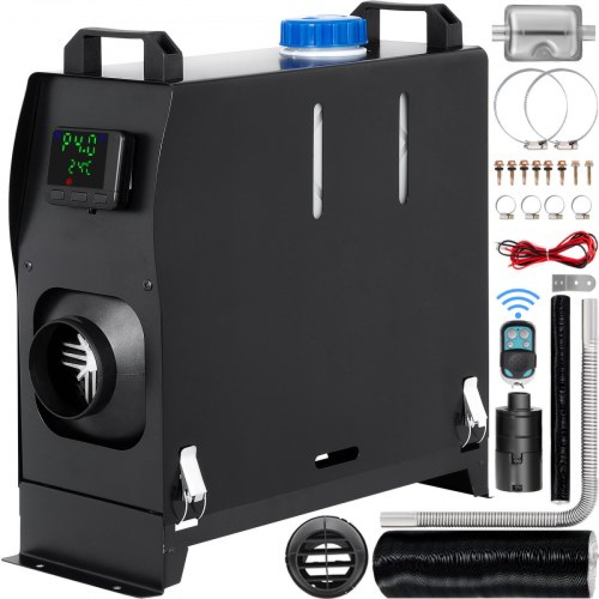 VEVOR 5-8KW Diesel Air Heater, Diesel Heater Parking, All in One Truck Heater 12V, One Outlet Hope, with Black LCD Switch, Fast Heating Diesel Heater, For RV Truck, Boat, Bus, Car Trailer, Caravan