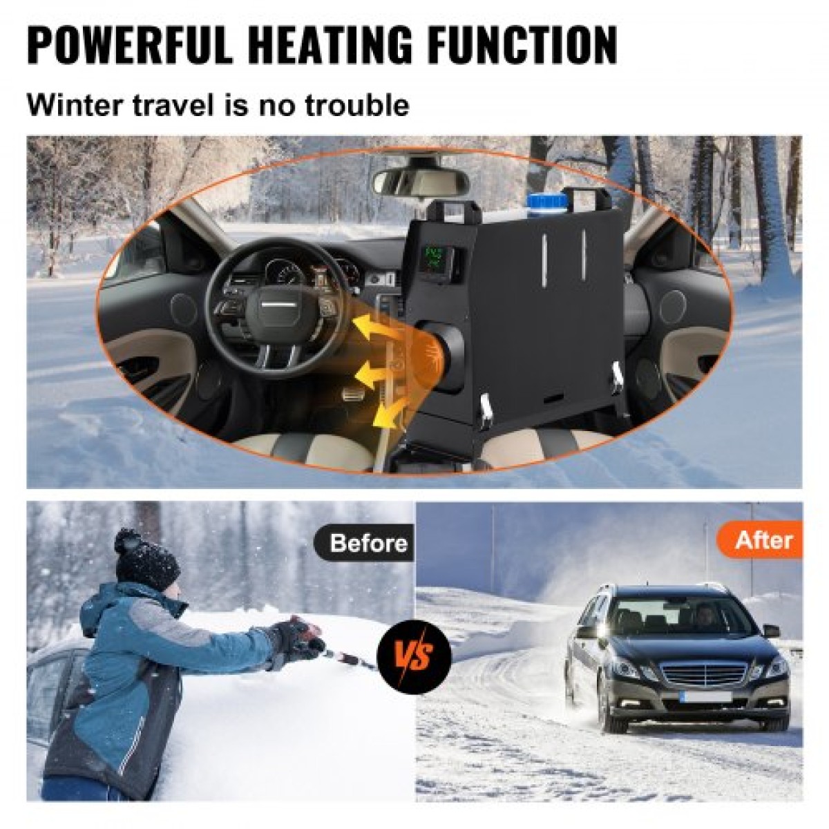VEVOR 5-8KW Diesel Air Heater, Diesel Heater Parking, All in One Truck Heater 12V, One Outlet Hope, with Black LCD Switch, Fast Heating Diesel Heater, For RV Truck, Boat, Bus, Car Trailer, Caravan