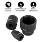 VEVOR Impact Socket Set 1/2 Inches 26 Piece Impact Sockets, Shallow Socket, 6-Point Sockets, Rugged Construction, CR-V, 1/2 Inches Drive Socket Set Impact Metric 10mm - 36mm, with Storage Cage
